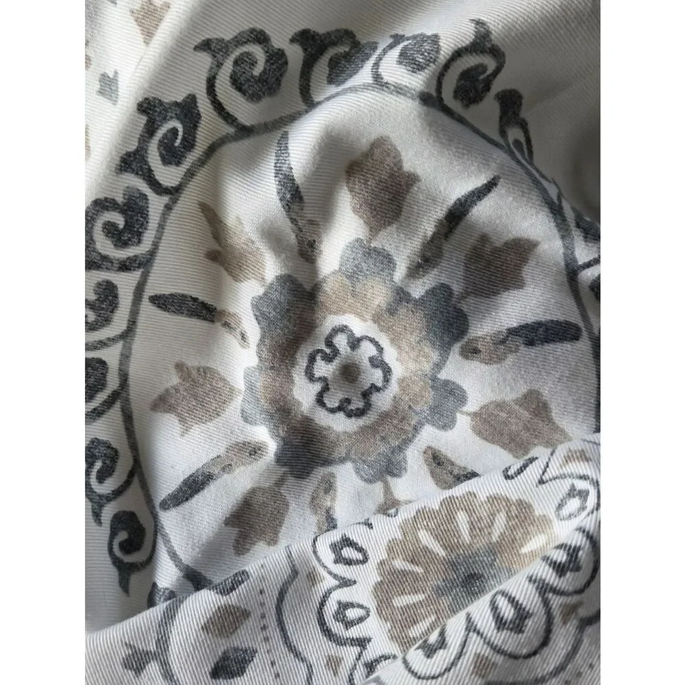 BEAU MONDE Gray And Taupe Shower Curtain - Picture 3 of 6